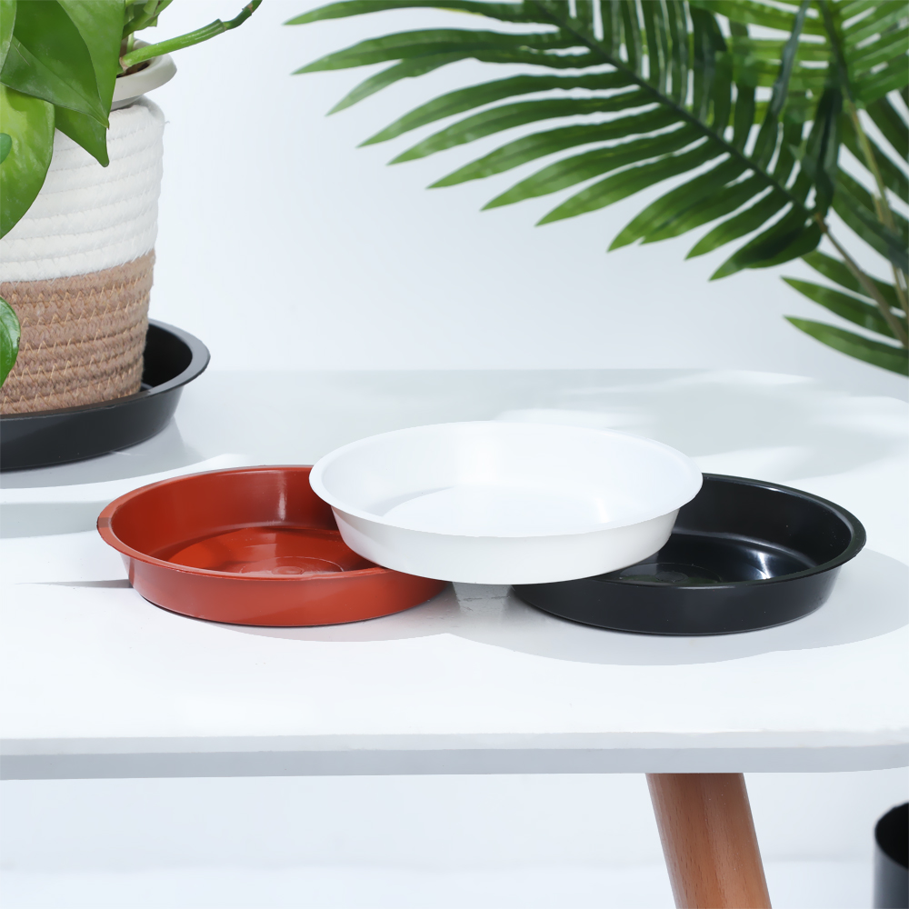 Drip Tray Saucer - 3Pcs Round Shaped Plant Trays Durable