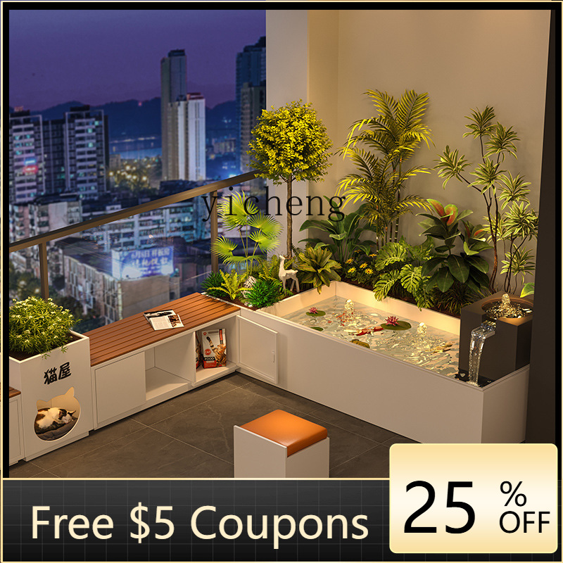 Bonsai Garden Chinese Garden - Garden Balcony Flower Box Sitting Stool