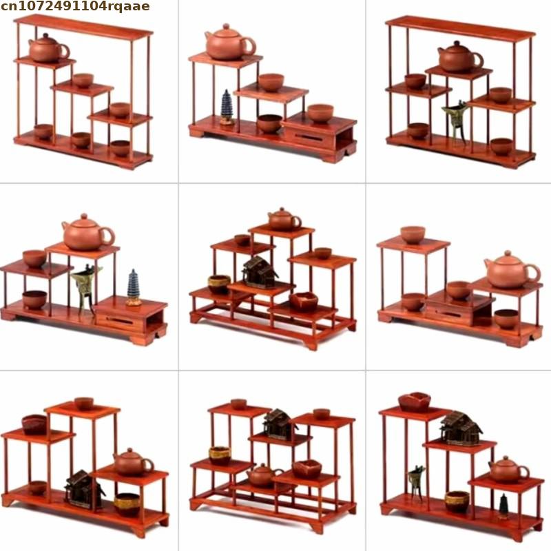 Bonsai Garden Display Stands - Wooden Flower Pot Holder Plant Bonsai