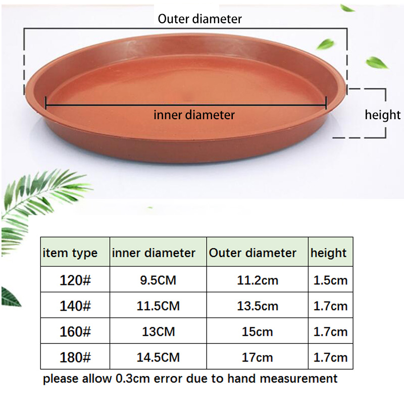 Drip Tray Saucer - 10pcs Plastic Flower Pot Tray Base