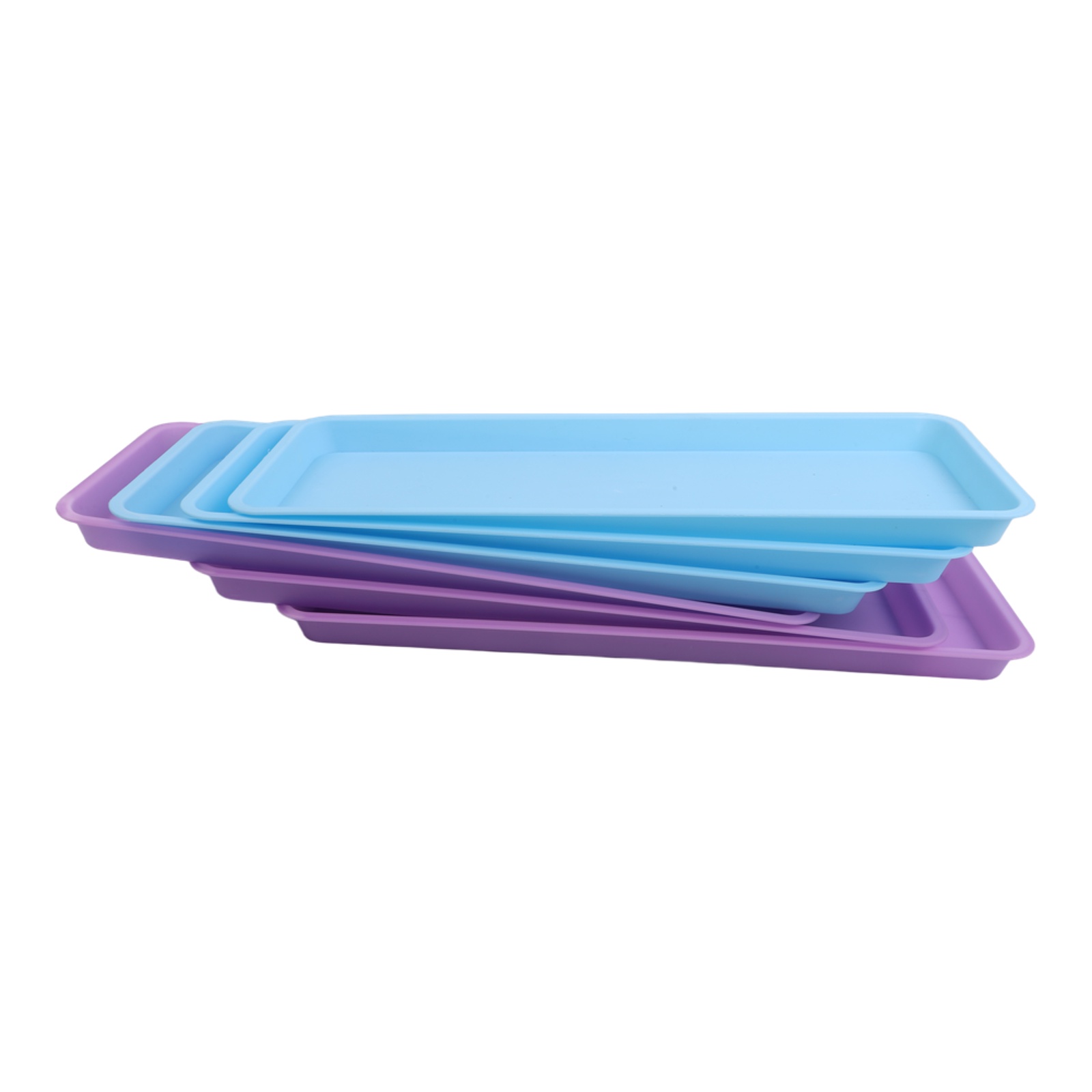 Drip Tray Saucer - 6 Piece Rectangular Plastic For Flower
