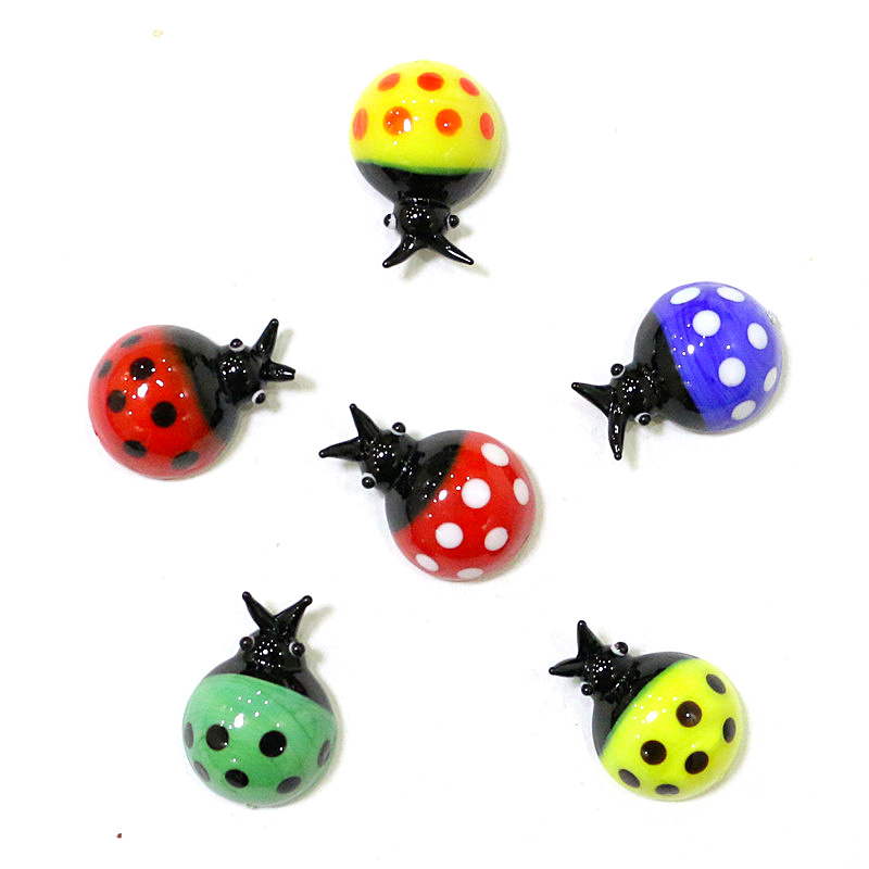 Bonsai Garden Chinese Garden - Mini Glass Beetle Ladybug Figurines Cute