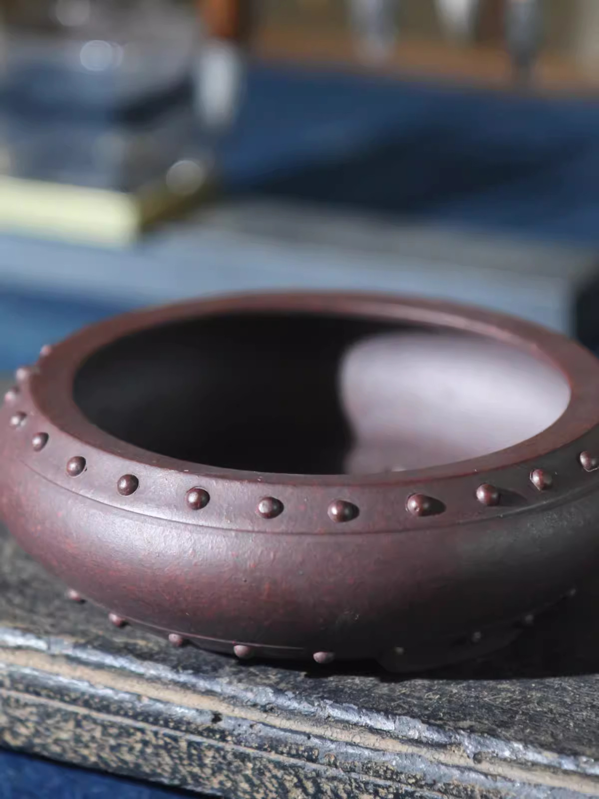 Bonsai Garden Chinese Garden - Ceramic Circle Bonsai Pot, Made by