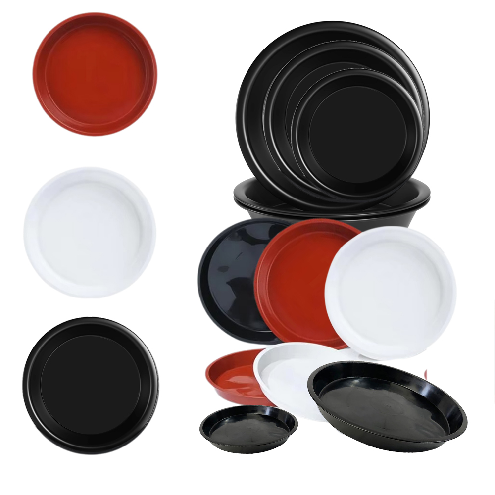 Drip Tray Saucer - 3-5PC Durable Plastic Plant Saucer Brown