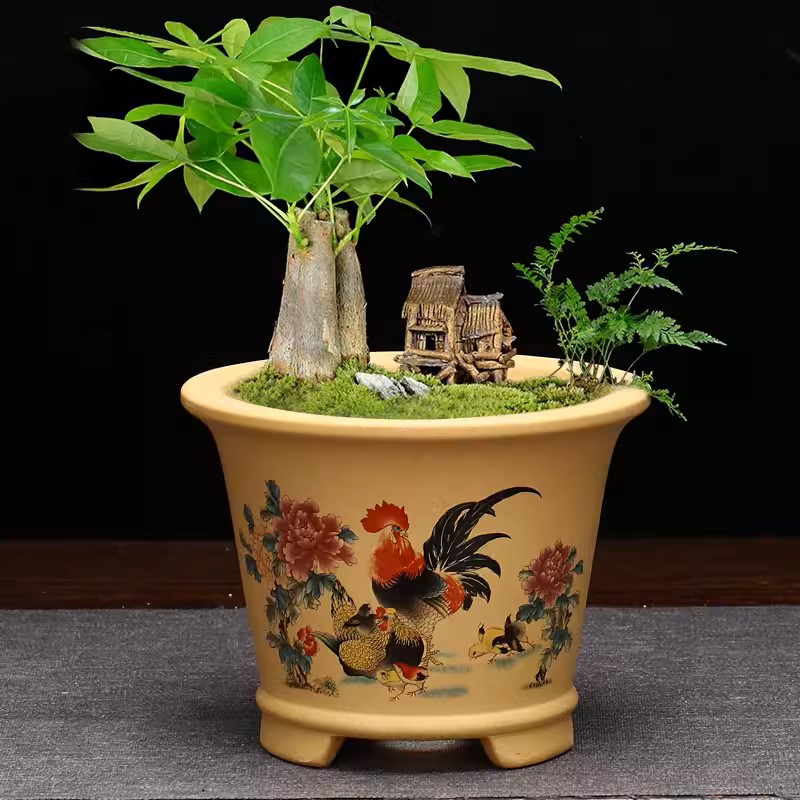 Ceramic Round Bonsai Pot,Vase, - огляд і ціна Bonsai Garden Chinese Garden