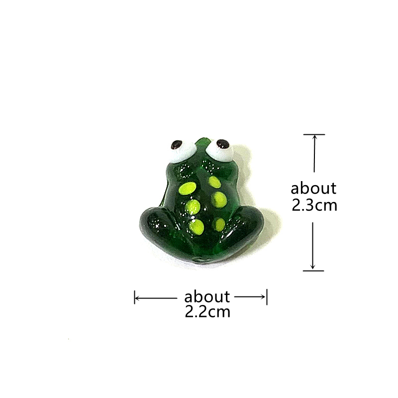 2pcs Mini Glass Frog Figurine  - огляд і ціна Bonsai Garden Chinese Garden