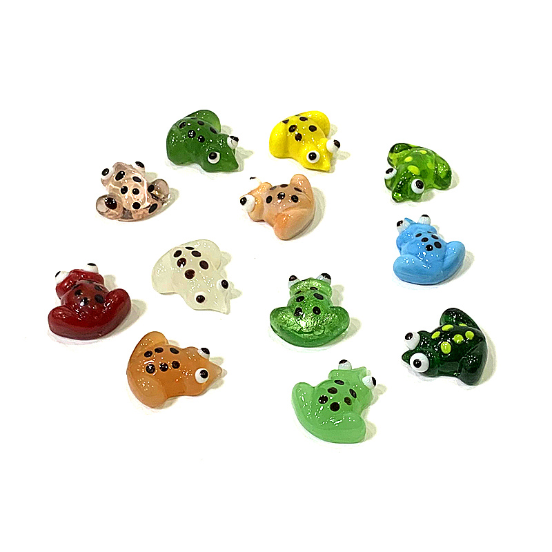 2pcs Mini Glass Frog Figurine  - огляд і ціна Bonsai Garden Chinese Garden