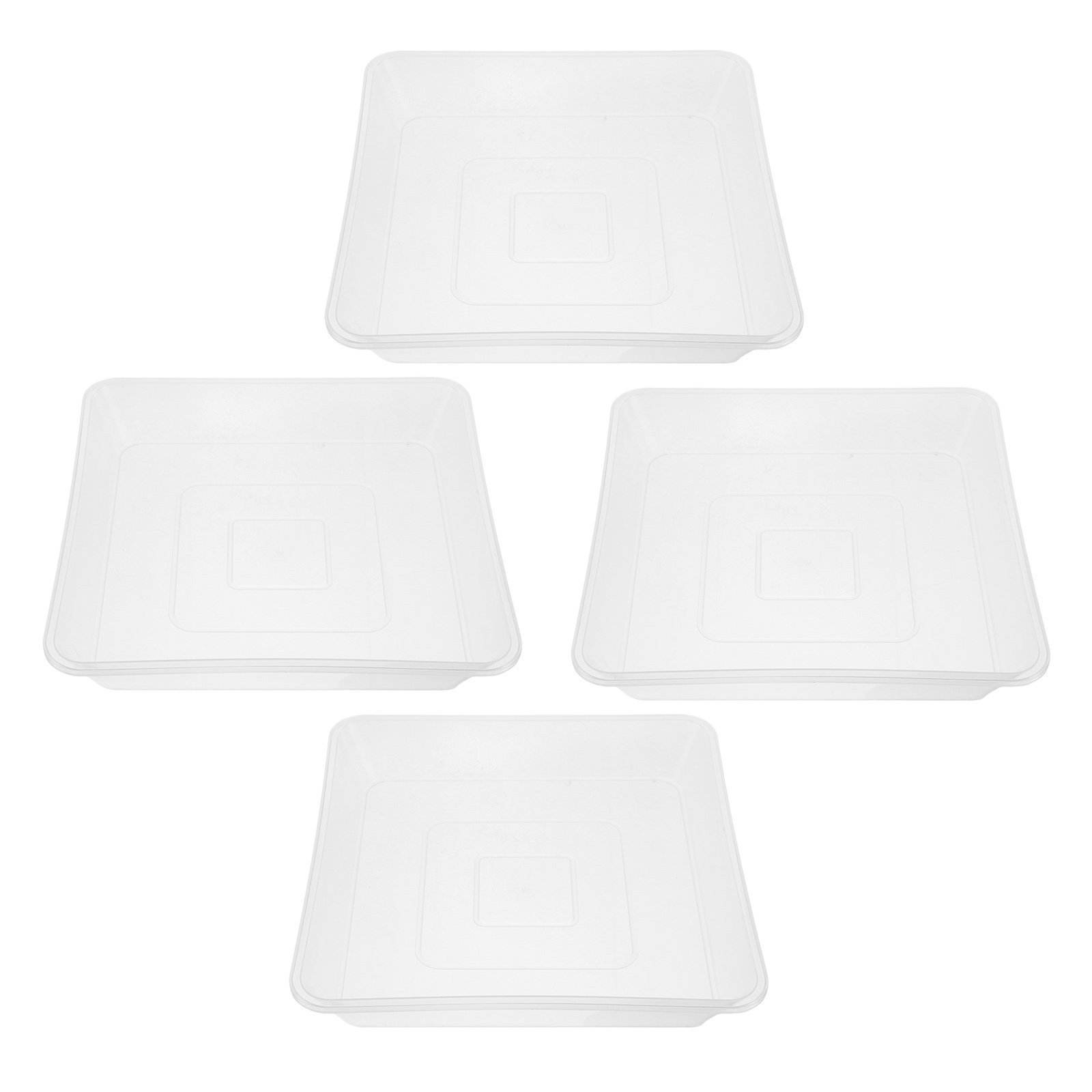 4Pcs Square Clear Plant Saucer - огляд і ціна Drip Tray Saucer