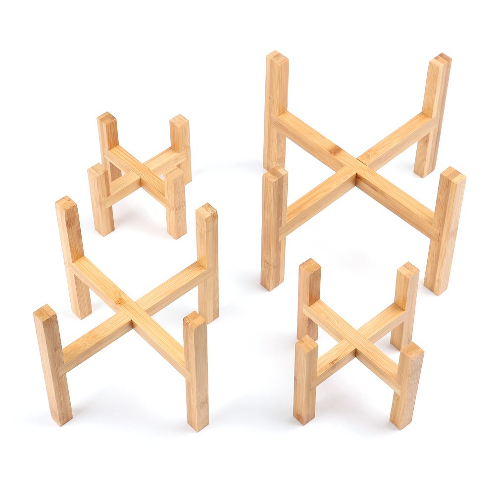 Wood Flowerpot Holder Floor-St - огляд і ціна Bonsai Garden Display Stands