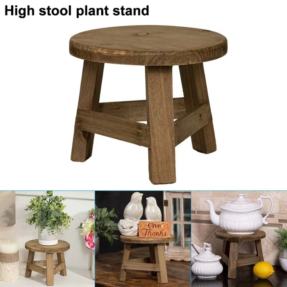 Mini Wooden Stool Flower Displ - огляд і ціна Bonsai Garden Display Stands