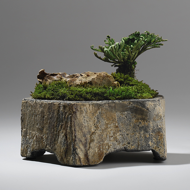 Basalt Natural Stone Flower Po - огляд і ціна Bonsai Garden Chinese Garden