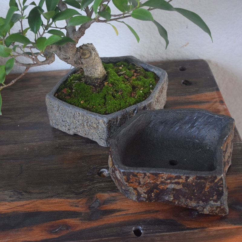 Basalt Natural Stone Flower Po - огляд і ціна Bonsai Garden Chinese Garden