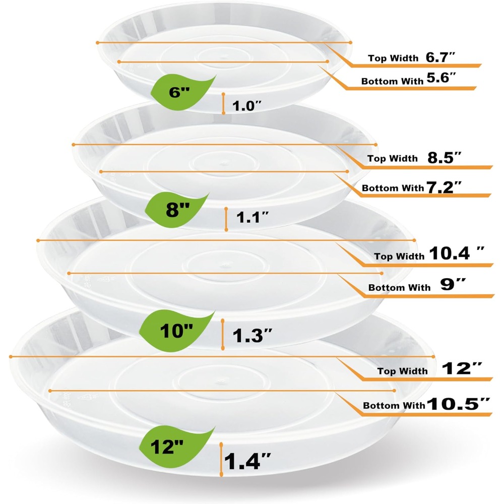 20 Pack Heavy Duty Plant Sauce - огляд і ціна Drip Tray Saucer