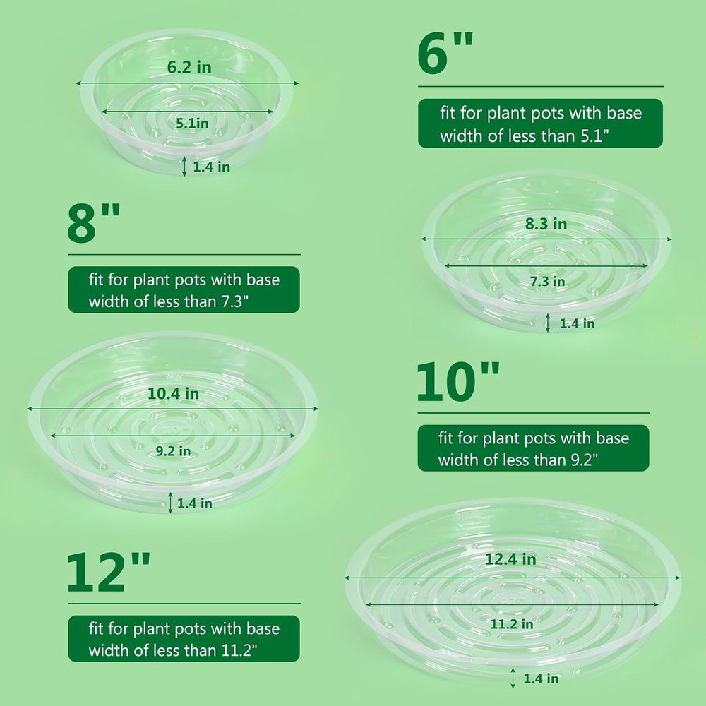 40-Count Clear Plant Saucers - - огляд і ціна Drip Tray Saucer