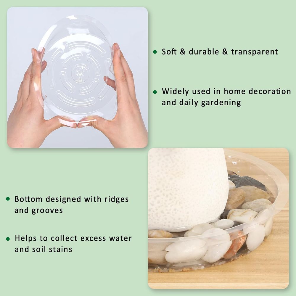 40-Count Clear Plant Saucers - - огляд і ціна Drip Tray Saucer