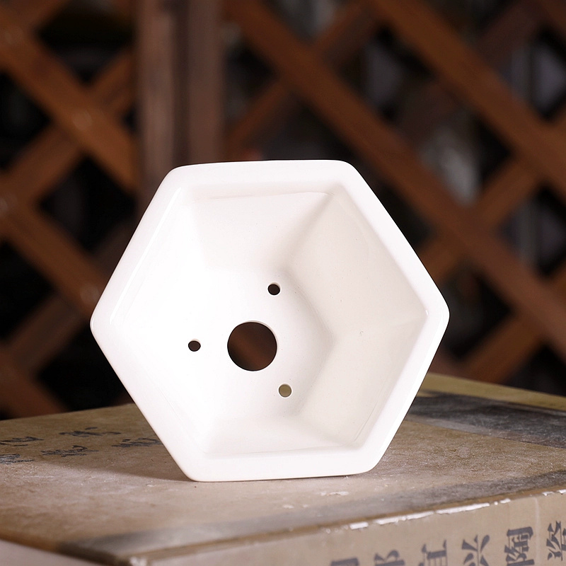 Porcelain Hexagon Bonsai Pot,S - огляд і ціна Bonsai Garden Chinese Garden