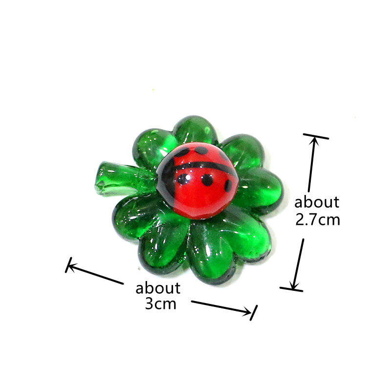 5pcs Green Mini Glass Four-Lea - огляд і ціна Bonsai Garden Chinese Garden
