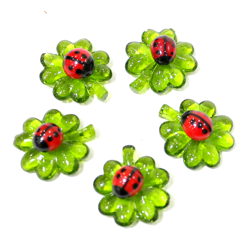 5pcs Green Mini Glass Four-Lea - огляд і ціна Bonsai Garden Chinese Garden