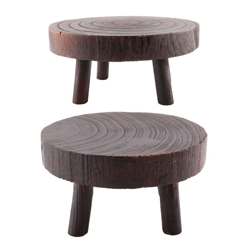 ABHU 2Pcs Mini Wooden Stool Fl - огляд і ціна Bonsai Garden Display Stands