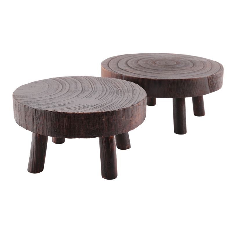 ABHU 2Pcs Mini Wooden Stool Fl - огляд і ціна Bonsai Garden Display Stands