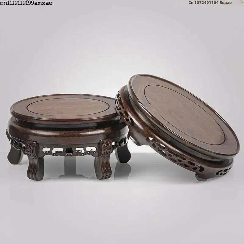 Ebony Wood Round Table Crafts  - огляд і ціна Bonsai Garden Display Stands